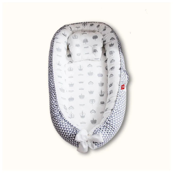 Cocon Bébé Gris Couronne